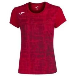 Koszulka do biegania damska Joma Elite VIII. Czerwone t-shirty damskie Joma, l, bez wzorów, sportowe, bez kołnierzyka. Za 141.00 zł.