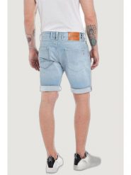 Replay Szorty jeansowe MA981Y.000.573 66G Niebieski Tapered Fit. Niebieskie szorty męskie Replay, m, bez wzorów, z bawełny. Za 569.99 zł.