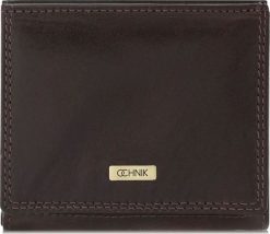 OCHNIK OCHNIK PORTFEL DAMSKI SKÓRZANY CZARNY SL-108-89. Czarne portfele damskie Ochnik, bez wzorów. Za 169.00 zł.