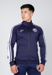 Bluza fitness męska Gorilla Wear Stratford Jacket. Niebieskie bluzy męskie GORILLA WEAR, m, bez wzorów, z dresówki, bez kaptura. Za 325.90 zł.