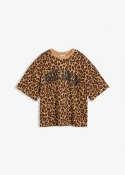T-shirt oversize z czystej bawełny organicznej. Brązowe t-shirty damskie bonprix, bez wzorów, z bawełny, bez kołnierzyka. Za 82.99 zł.