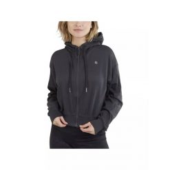 Damska bluza z kapturem Fundango Draug Crop. Szare bluzy sportowe damskie Fundango, xl, bez wzorów, z tkaniny, z kapturem, trekkingowe. W wyprzedaży za 241.33 zł.