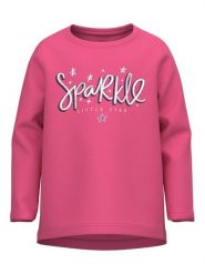 NAME IT Bluzka 13218927 Różowy Relaxed Fit. Czerwone t-shirty i topy dla dziewczynek Name it, bez wzorów, z bawełny, bez ramiączek. Za 54.99 zł.