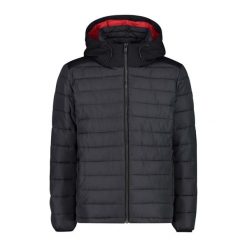 Kurtka Męska Zimowa 32K3187 OCIEPLANA Szara. Czarne kurtki męskie CMP, na zimę, m, bez wzorów, trekkingowe. W wyprzedaży za 419.99 zł.