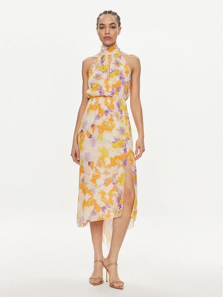 Patrizia Pepe Sukienka letnia 2A2726/A426-XG02 Kolorowy Regular Fit. Sukienki damskie Patrizia Pepe, na lato, bez wzorów, z wiskozy, bez kołnierzyka, bez ramiączek. Za 1,899.00 zł.