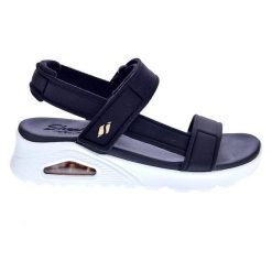 Sandały damskie SKECHERS Uno Summer Stand 2. Czarne sandały damskie Skechers, bez wzorów, bez obcasa, bez zapięcia. Za 229.99 zł.