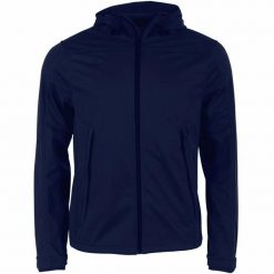Kurtka puchowa Stanno Prime Softshell. Niebieskie kurtki męskie STANNO, xl, bez wzorów, prążkowane, z kapturem. Za 360.50 zł.