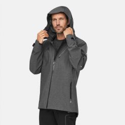 Kurtka trekkingowa hardshell męska Alpinus Stromlo. Czarne kurtki męskie Alpinus, l, bez wzorów, z hardshellu, klasyczne, z kapturem. Za 599.00 zł.