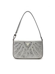 Guess Torebka HWXY95 28720 Srebrny. Szare torebki do ręki damskie Guess, z aplikacjami, z materiału, bez dodatków. Za 399.99 zł.