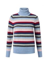 Brookshire wełniany sweter z golfem Kobiety Wełna niebieski|wielokolorowy, XL. Niebieskie swetry damskie brookshire, xl, bez wzorów, z dzianiny, bez kołnierzyka, bez ramiączek, bez kaptura. Za 199.95 zł.