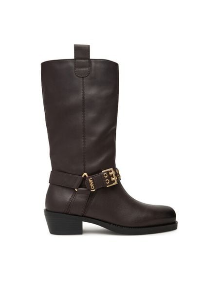 Liu Jo Kozaki Roxy 02 SF5049 P0102 Brązowy. Brązowe kozaki damskie Liu Jo, ze skóry, bez obcasa, na płaskiej podeszwie. Za 699.00 zł.