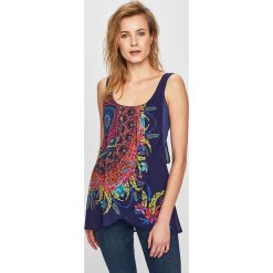 Desigual - Top. Niebieskie koszule damskie Desigual, m, bez wzorów, z dzianiny, casualowe, bez kołnierzyka, bez ramiączek. W wyprzedaży za 179.90 zł.