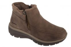 Buty zimowe damskie, Easy Going - Into Fall. Brązowe obuwie sportowe damskie Skechers, bez wzorów, z materiału. Za 309.99 zł.