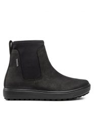 ECCO Botki Soft 7 Tred W GORE-TEX 45046351052 Czarny. Czarne botki damskie ecco, z gore-texu, bez obcasa, na płaskiej podeszwie, bez zapięcia. Za 749.99 zł.