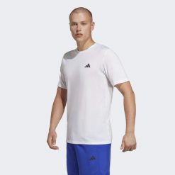Koszulka męska adidas Essentials Comfort. Białe koszulki sportowe męskie Adidas, m, bez wzorów, z bawełny, bez kołnierzyka, bez ramiączek, na fitness i siłownię. Za 131.70 zł.