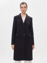 Tommy Hilfiger Płaszcz wełniany Classic Light Wool Blend Coat WW0WW41662 Granatowy Regular Fit. Niebieskie płaszcze damskie Tommy Hilfiger, bez wzorów, z wełny, bez kaptura. Za 1,869.00 zł.