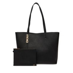 Torebka DKNY. Czarne torebki do ręki damskie DKNY, bez wzorów, klasyczne, bez dodatków. Za 939.99 zł.