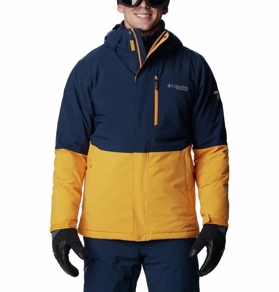 Kurtka Columbia Winter District Ii. Żółte kurtki męskie Columbia, s, bez wzorów, z syntetyku, z kapturem. Za 1,061.99 zł.