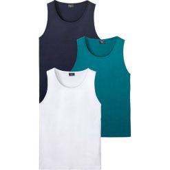 Tank top (3 szt.). Szare t-shirty męskie bonprix, l, bez wzorów, bez kołnierzyka. Za 84.99 zł.