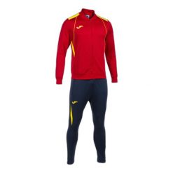 Dziecięcy dres Joma Championship VII. Czerwone spodnie sportowe dla chłopców Joma, bez wzorów, z dresówki, sportowe, na fitness i siłownię. Za 374.00 zł.