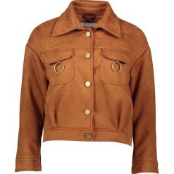Kurtka w kolorze karmelowym. Brązowe kurtki damskie Winter Selection, bez wzorów, ze skóry, bez kaptura. W wyprzedaży za 220.95 zł.