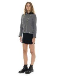 Kurtka damska Leone 1947 Apparel Gold Studs na zamek z neoprenu. Czarne kurtki sportowe damskie LEONE 1947 APPAREL, xs, bez wzorów, z neoprenu, bez kaptura, na fitness i siłownię. Za 589.40 zł.