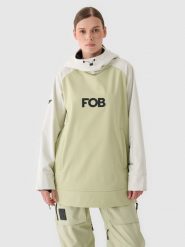 4F Bluza snowboardowa z softshellu membrana 5000 damska - oliwkowa/khaki XS. Brązowe bluzy damskie 4f, na zimę, m, bez wzorów, z dzianiny, z kapturem. W wyprzedaży za 199.99 zł.