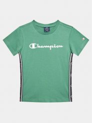 Champion T-Shirt 306329 Zielony Regular Fit. Zielone t-shirty dla chłopców Champion, bez wzorów, z bawełny, bez ramiączek. Za 69.99 zł.
