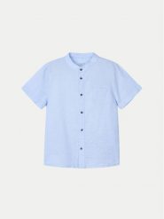 Mayoral Koszula 3113 Błękitny Regular Fit. Niebieskie koszule dla chłopców Mayoral, bez wzorów, z bawełny, bez kołnierzyka, bez ramiączek. Za 79.99 zł.