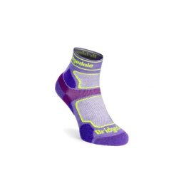 Skarpety do biegania Bridgedale UL T2 COOLMAX SPORT LD. Fioletowe skarpety damskie Bridgedale, bez wzorów, z elastanu. Za 69.99 zł.