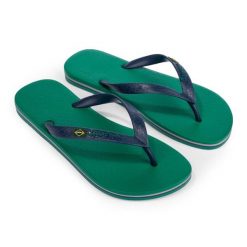 Japonki męskie Ipanema Clas Brasil II. Zielone klapki męskie Ipanema, z materiału, sportowe. Za 49.99 zł.