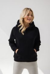 BLUZA RITA CZARNA S - Flawless. Czarne bluzy damskie Flawless, na zimę, l, bez wzorów, z bawełny, bez kaptura. Za 339.00 zł.