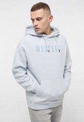 MĘSKA BLUZA MUSTANG Bennet Modern HD Gray Dawn 1013511 4017. Szare bluzy męskie Mustang, m, bez wzorów, bez kaptura. Za 139.99 zł.