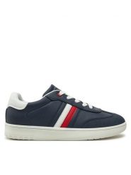 Tommy Hilfiger Sneakersy Stripe Low Cut Lace-Up Sneaker T3X9-33851-1269 S Granatowy. Niebieskie buty sportowe chłopięce Tommy Hilfiger, bez wzorów, ze skóry, bez zapięcia. Za 229.99 zł.