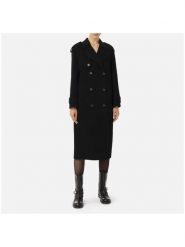Elisabetta Franchi Płaszcz wełniany CP-57D-46E2 Czarny Regular Fit. Czarne kurtki damskie Elisabetta Franchi, bez wzorów, z wełny, bez kaptura. Za 3,849.00 zł.