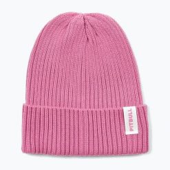 Czapka zimowa Pitbull Beanie Pitbull Acacia. Czerwone czapki i kapelusze damskie PITBULL, na zimę, z aplikacjami, z materiału, sportowe. Za 62.99 zł.