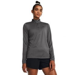 BLUZA DAMSKA SPORTOWA ROZPINANA UNDER ARMOUR Tech. Szare bluzy damskie Under Armour, uniwersalny, bez wzorów, z dresówki, bez kaptura. Za 227.40 zł.