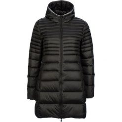 Puchowy płaszcz w kolorze czarnym. Czarne kurtki damskie CMP Women, bez wzorów, z materiału, bez kaptura. W wyprzedaży za 351.95 zł.