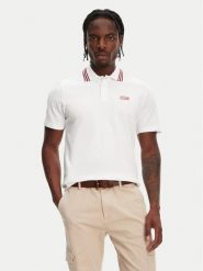 Hunter Polo Noris SS HARM0037242 Biały Regular Fit. Białe koszulki polo męskie Hunter, m, bez wzorów, z bawełny, bez ramiączek. Za 89.99 zł.