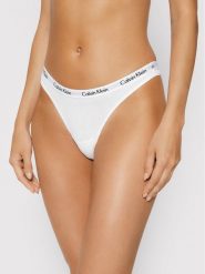 Calvin Klein Underwear Stringi 0000D1617E Biały. Białe stringi damskie Calvin Klein Underwear, xl, bez wzorów, z bawełny. Za 49.99 zł.