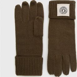 Guess Rękawiczki męskie kolor zielony. Zielone rękawiczki męskie Guess, z aplikacjami, z dzianiny. W wyprzedaży za 119.90 zł.