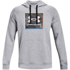 Bluza męska Under Armour UA Rival Flc Graphic Hoodie. Szare bluzy męskie Under Armour, m, bez wzorów, bez kaptura. Za 300.26 zł.