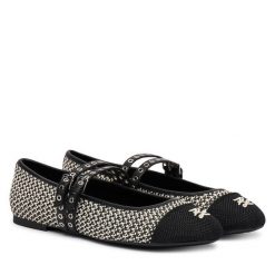 Baleriny KARL LAGERFELD. Czarne baleriny damskie KARL LAGERFELD, bez wzorów, bez obcasa. Za 749.99 zł.