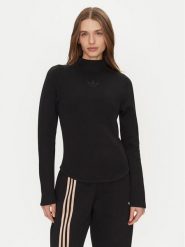 Adidas Bluzka Structured Interlock JJ0937 Czarny Slim Fit. Czarne bluzki damskie Adidas, xl, bez wzorów, z bawełny, bez kołnierzyka, bez ramiączek. Za 169.99 zł.