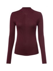 BOSS Sweter z dzianiny - Foliora Kobiety wełna ze strzyży czerwony|lila, M. Czerwone swetry damskie Boss, m, bez wzorów, z dzianiny, z asymetrycznym kołnierzem, bez ramiączek, bez kaptura. Za 599.95 zł.