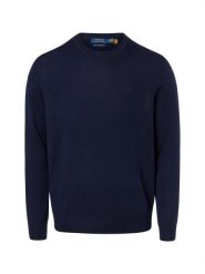 Polo Ralph Lauren sweter wełniany Mężczyźni Wełna (100%) niebieski, S. Niebieskie swetry przez głowę męskie Polo Ralph Lauren, m, bez wzorów, z wełny, bez kołnierzyka. Za 919.95 zł.