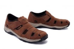 RIEKER 08067-24 brown, półbuty letnie męskie. Brązowe półbuty na co dzień męskie Rieker, na lato, bez zapięcia. Za 221.94 zł.