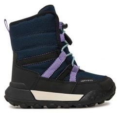 Śniegowce Geox. Niebieskie śniegowce dziewczęce Geox, bez zapięcia. Za 359.99 zł.
