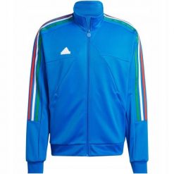 Adidas bluza męska sportowa rozpinana treningowa House of Tiro roz. S. Czerwone bluzy męskie Adidas, m, bez wzorów, z bawełny, bez kaptura. Za 263.00 zł.