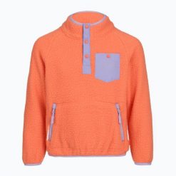 Bluza polarowa dziecięca KADVA RODIA KDG. Czerwone bluzy dla dziewczynek KADVA, bez wzorów, z dzianiny, bez ramiączek, bez kaptura. Za 109.99 zł.
